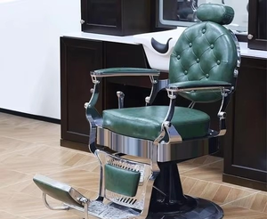 Men's Retro Oil <b>Head</b> Chair for Hair Salon and Barbershop Modern <b>Style</b> Steel Material for Living Room Beauty Salon - Product Image 4