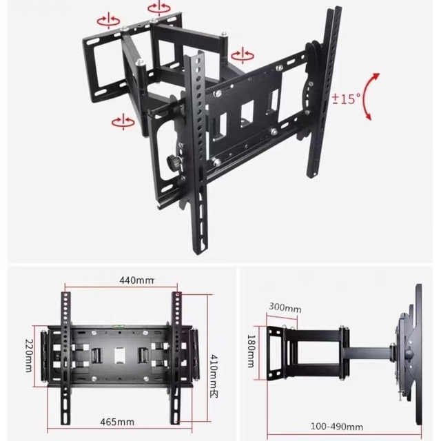Most Popular Stylish Swivel Steel TV Wall Mount for Living Room Flat Screen 26-70 Inches Full Motion Mounting