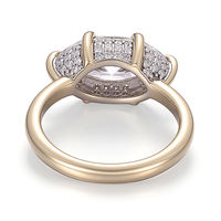 Bague de fiançailles ovale en or avec diamant de laboratoire certifié IGI, bijoux de mariage pour femmes