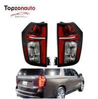 Topzonauto Nouveau feu arrière LED avec lentille transparente en ABS pour Chevrolet Tahoe 2021-2024 OEM 84849416 84849417 Feux de freinage rouges