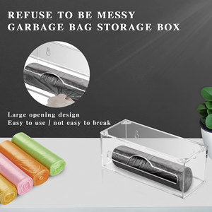 Boîte de rangement murale en acrylique pour gants jetables, boîte d'emballage pour sacs poubelles en rouleau, support de rangement pour <span class=keywords><strong>film</strong></span> alimentaire pour armoire - Product Image 3