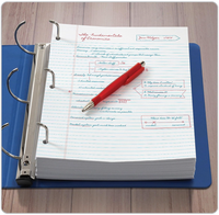 Papier de remplissage pour carnet à 3 trous, écologique, 100% pâte de bois vierge, ligné collège, personnalisé, pour classeurs à 3 anneaux, 100 feuilles
