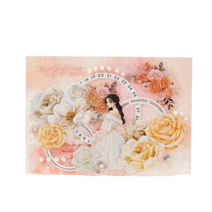 Paquete de pegatinas manuales DIY de 25 uds., Serie de rosas, flor de personaje para decoraciones navideñas - Product Image 1