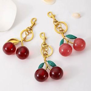 Manufacturers Hot Selling Beautiful Cherry PVC Keychain Bag Pendant Women's Keychain Jewelry Car Hot Selling Plastic Keychain - Product Image 5