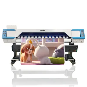 Cost effective 1.8m double heads i3200 eco solvent printing machine advertising printing machine