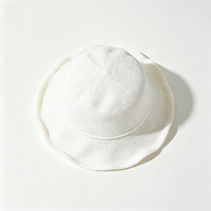 Chapeau Bob en Crochet Blanc Léger et Respirant, Chapeau de Soleil Ajustable Décontracté pour la Plage, les Voyages et les Vacances - Product Image 2