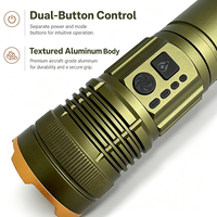 Lampe torche tactique en alliage d'aluminium rechargeable, lampe torche LED portative, utilisation en plein air, camping, randonnée, urgence
