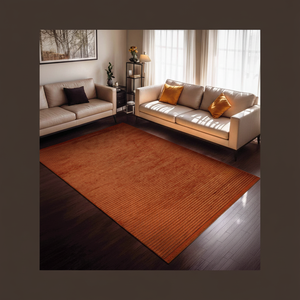 Alfombra Ecológica de Chenilla Gris Luna con Rayas, de Pelo Corto, Lavable, Antideslizante, de Poliéster y Algodón, para Sala de Estar Moderna, Venta al Por Mayor - Product Image 1