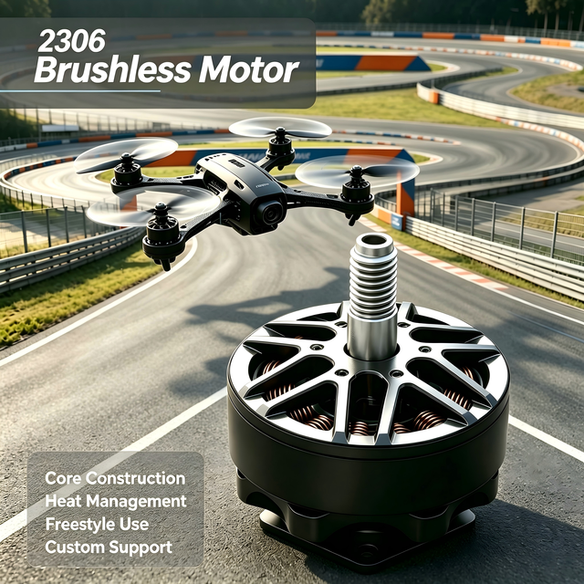 High Efficiency Low Heat Durable 2306 Brushless Motor with 5MM Steel Shaft, Racing Drone Motor for Freestyle Stunt Flying
