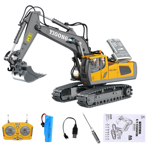 Excavadora RC de Aleación Resistente a Escala 1:24 con Neumáticos Todoterreno, Iluminación Realista, Lista para Usar - Product Image 3