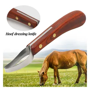 Double-edged Wooden Handle Hoof Trimming Knife Ring Blade Cattle Hoof Trimming Tools