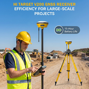Récepteur portable Hi-target V200 GPS Base et Rover RTK avec code permanent sans défaillance pour la topographie et la cartographie GNSS RTK - Product Image 1