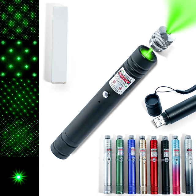 Cat Brain Teaser Toy - Green Laser Pointer with Starlight Projection | USB Powered Pet Mental Stimulation Device