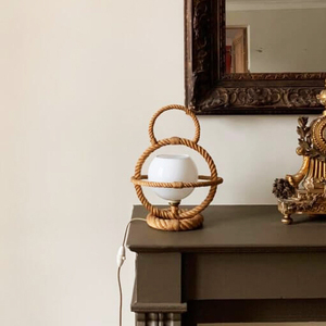 โคมไฟตั้งโต๊ะแบบโมเดิร์นสำหรับห้องนั่งเล่นโคมไฟตั้งโต๊ะแบบย้อนยุคดีไซน์เชือกสำหรับโคมไฟตั้งโต๊ะข้างเตียง - Product Image 4