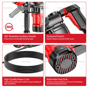 Chất Lượng Cao 40Mm Điện Quay Búa Khoan Sds Cộng Với 26Mm Chuyên Nghiệp/DIY Lớp 1200W 4000/Min Tác động Tần Số - Product Image 4