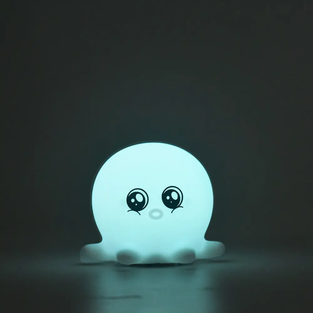 Super Mini Dolphin Cute Silicone Night Light for Kids Animals with Adjustable Brightness and Timer Function