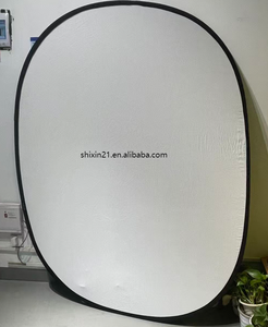 Fondo de estudio de 1.5 x 2 m en blanco y negro, fondo plegable de doble cara para estudio fotográfico, transmisión en vivo y videoconferencias - Product Image 2