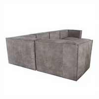 Ensemble de canapés modulaires en cuir véritable au design moderne pour le salon, avec couleur personnalisable