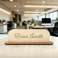 Plaque de nom de bureau personnalisée en bois brut, personnalisable avec nom à définir soi-même, panneaux en bois brut, plaque de nom de bureau en bois