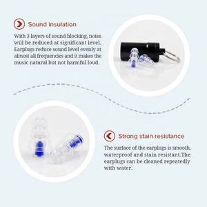Bouchons <span class=keywords><strong>d</strong></span>'oreilles réutilisables en caoutchouc de silicone liquide haute fidélité avec réduction de bruit de 23 dB pour les musiciens, les batteurs, les concerts et les DJ - Product Image 4