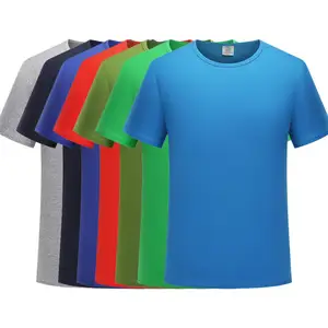 Custom LOGO Printing Plain White And Blue T Shirts For Men