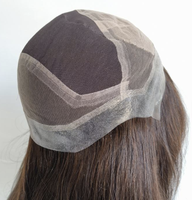 Perruque médicale entièrement nouée à la main pour femmes, base en dentelle suisse en silicone, antidérapante, cheveux humains Remy alignés sur les cuticules, sans colle, longue
