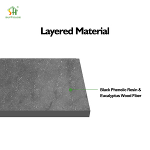 4 * 8ft Đen melamine Pape <span class=keywords><strong>E1</strong></span> gỗ nguyên ván/<span class=keywords><strong>MDF</strong></span> cho trong nhà - Product Image 4