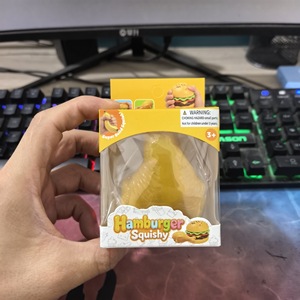 Bestseller transfrontalier : Jouets anti-stress Squishy à rebond lent en forme de fruits simulés, Jouets Fidget Squishy Hamburger, Lot de 4 pièces - Product Image 6