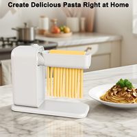 Machine à pâtes électrique 3-en-1, comprend un rouleau à pâtes, une trancheuse à spaghetti et une trancheuse à fettuccine avec brosse de nettoyage