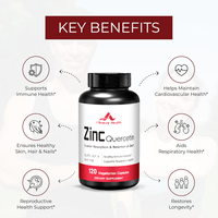 Capsules de quercétine infusées au zinc OEM/ODM, formule immunitaire et antioxydante avec soutien minéral, production en vrac personnalisée