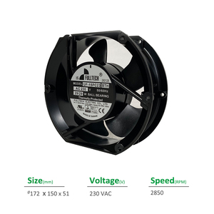 FULLTECH UF-15PC23BTH 172x150x51 มม. 230VAC 50Hz 2850RPM 29W 0.12A พัดลมระบายความร้อนแบบแกนสำหรับตู้ - Product Image 4