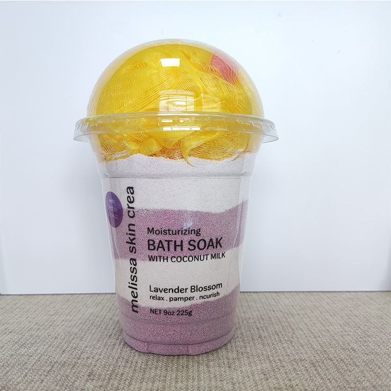 Private Label Organic Bath for Bomb Powder Rainbow Colors in Milk Tea Cup Rich Bubble with Shower Ball-Gift for Bath Fizzies