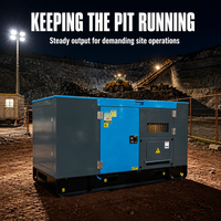 Groupe électrogène diesel insonorisé LINGGE 25 kVA triphasé 400 V 50/60 Hz pour alimentation de secours des magasins de détail