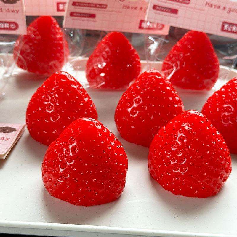 High Quality Soft Relief Toy Sweet Strawberry Silicone in Funny Fruit Shape Top Knead Rotten Educational TPR Taba Squishy Toys