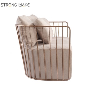 Venta de muebles de lujo de 2 plazas, patas de Metal, Salón sofá de la tela para la fiesta - Product Image 4