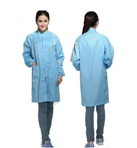 Waterproof Lint Free Zipper Antistatic Coverall Garment Dust Proof Reusable Esd Clothes Uniform Cleanroom Coverall