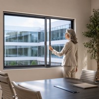 Fenêtres en aluminium à rupture de pont thermique, profil simple, à ouverture coulissante, pour maisons, fenêtres en verre à bas prix pour chambres, fenêtres en verre à bas coût