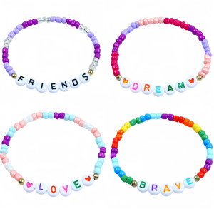 Pulsera <span class=keywords><strong>el</strong></span>ástica <span class=keywords><strong>de</strong></span> cuentas <span class=keywords><strong>de</strong></span> colores con letras <span class=keywords><strong>y</strong></span> corazones, pulseras <span class=keywords><strong>de</strong></span> <span class=keywords><strong>la</strong></span> <span class=keywords><strong>amistad</strong></span> con nombre personalizado, joyería <span class=keywords><strong>el</strong></span>ástica para niñas, regalo para fiestas <span class=keywords><strong>de</strong></span> adolescentes - Product Image 3