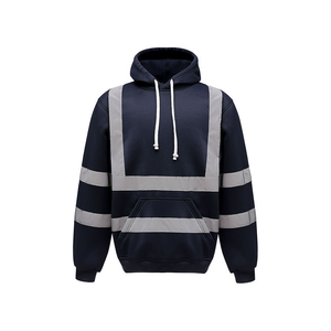 Men's Customizable Hi Visibility Safety Hoodie Jacket High-<b>Reflective</b> Cotton Oxford <b>Material</b> Waterproof with Custom Logo - Product Image 1