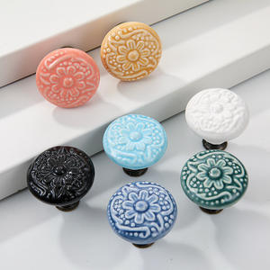 Tirador de Cerámica para Cajón y Puerta de Armario con Diseño Retro de un Solo Orificio - Product Image 2