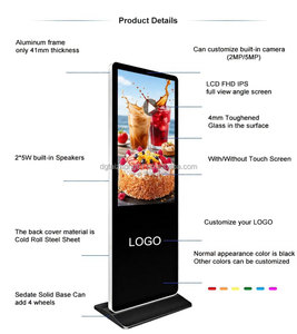 Pantalla Táctil LCD Ultrafina para Señalización Digital, Kiosco Portátil Independiente para Publicidad en Interiores, Monitor Inteligente de 43 y 55 Pulgadas - Product Image 3