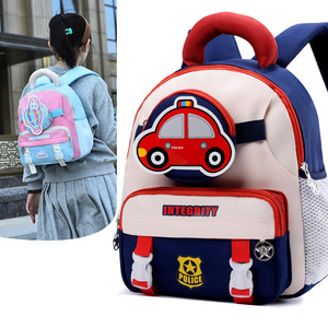 Dessin animé voiture garçon lapin étanche Nylon Oxford <span class=keywords><strong>cartable</strong></span> sac à dos mode pour 2-4 ans lumière <span class=keywords><strong>maternelle</strong></span> utilisation décontractée - Product Image 1