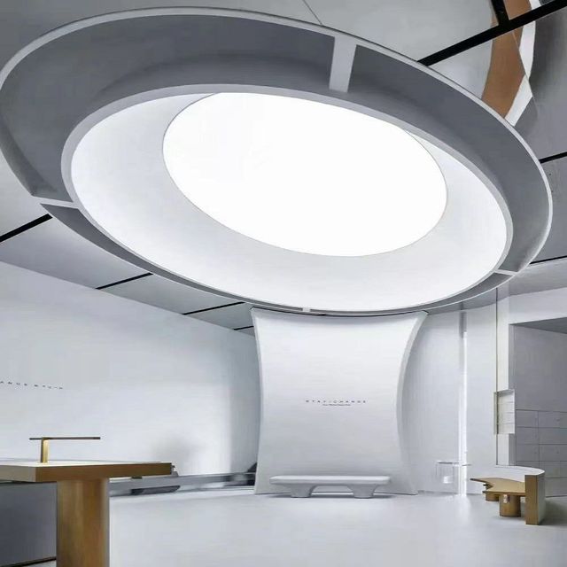 Decor UV Print Pvc Film Canvas Covered Dimmable Waterproof square Rectangle Artistic Led Photo Fabric Cinematic Stretch Ceiling
