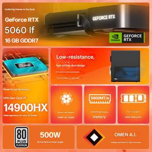 Venta al por mayor: Nuevo PC de escritorio para juegos OMEN 2026, 14.ª generación Core i7HX, RTX 5060Ti 8G, 32GB, estación de trabajo de alto rendimiento para PC de juegos - Product Image 2