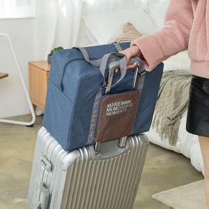 Bagage à main personnalisé avec fermeture éclair Sacs fourre-tout pour les voyages en plein air Sacoche Chariot de rangement pliable Sacs de <span class=keywords><strong>voyage</strong></span> Valises De <span class=keywords><strong>Voyage</strong></span> - Product Image 1