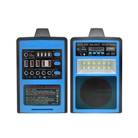 Yobolife Kit Panel surya 12V, generator tenaga surya mini dengan lampu, sistem DC tenaga surya multifungsi untuk rumah