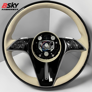 Volante de cuero genuino color <span class=keywords><strong>nogal</strong></span>, adecuado para Mercedes-Maybach W221 W223 - Product Image 1