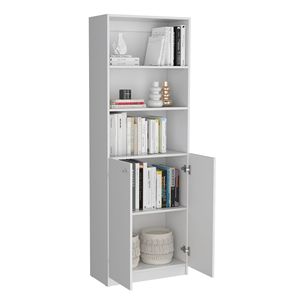 Simla 3-Piece White Living Room Set with 3 Bookcases & <b>Bookshelves</b> - Product Image 5