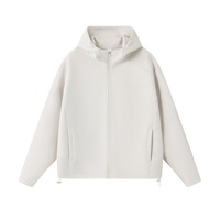 Veste technique pour homme avec logo personnalisé, 380g, manches raglan, col haut, coupe-vent, vêtements de sport urbains et de plein air