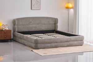 Cama Tapizada de Diseño Moderno 2026, Muebles de Dormitorio Sencillos, Cama de Madera, Venta al por Mayor de Fábrica - Product Image 2